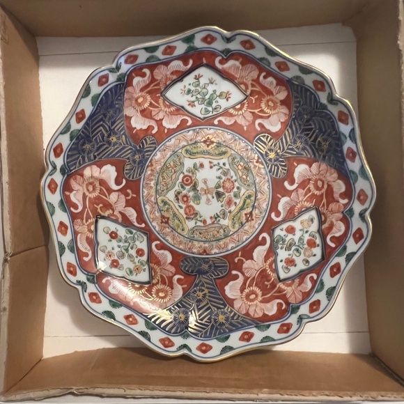 Vintage Imari Arita Porcelain Hand Painted Decorative 10" Plate - Picture 2 of 10